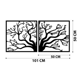 Wallity Tree Metal Decor Negro